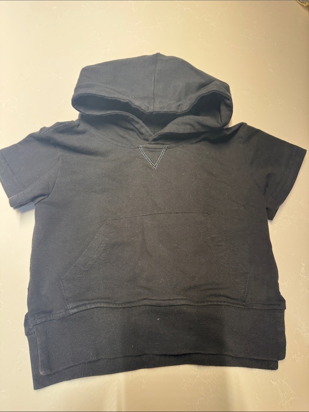 Little Bipsy Black Short-Sleeve Hooded Tee
